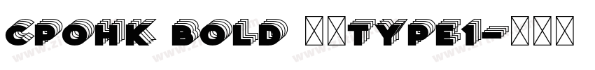 CPoHK Bold 粗体Type1字体转换